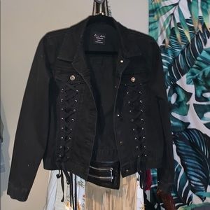 Love Tree Black Denim Jacket